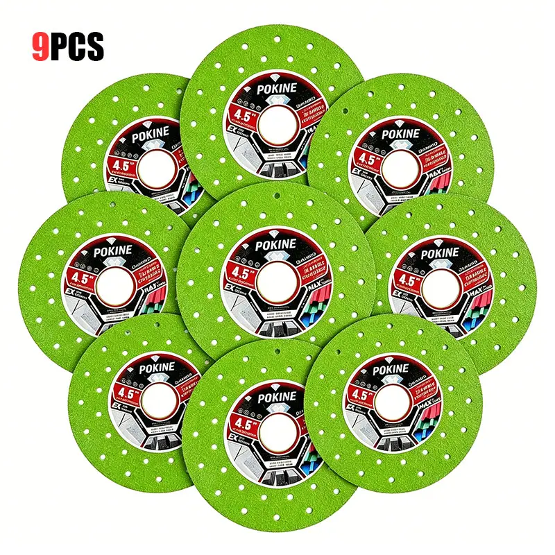 POKINE 1/3/6/9PCS 115mm Diamond Saw Blade for Tile Marble Ceramic Cutting & Grinding – 45° Chamfer Angle Grinder Cutting Disc for Smooth No-Chip Fast Cutting,Angle Grinder Tools summervibes outdoorfun
