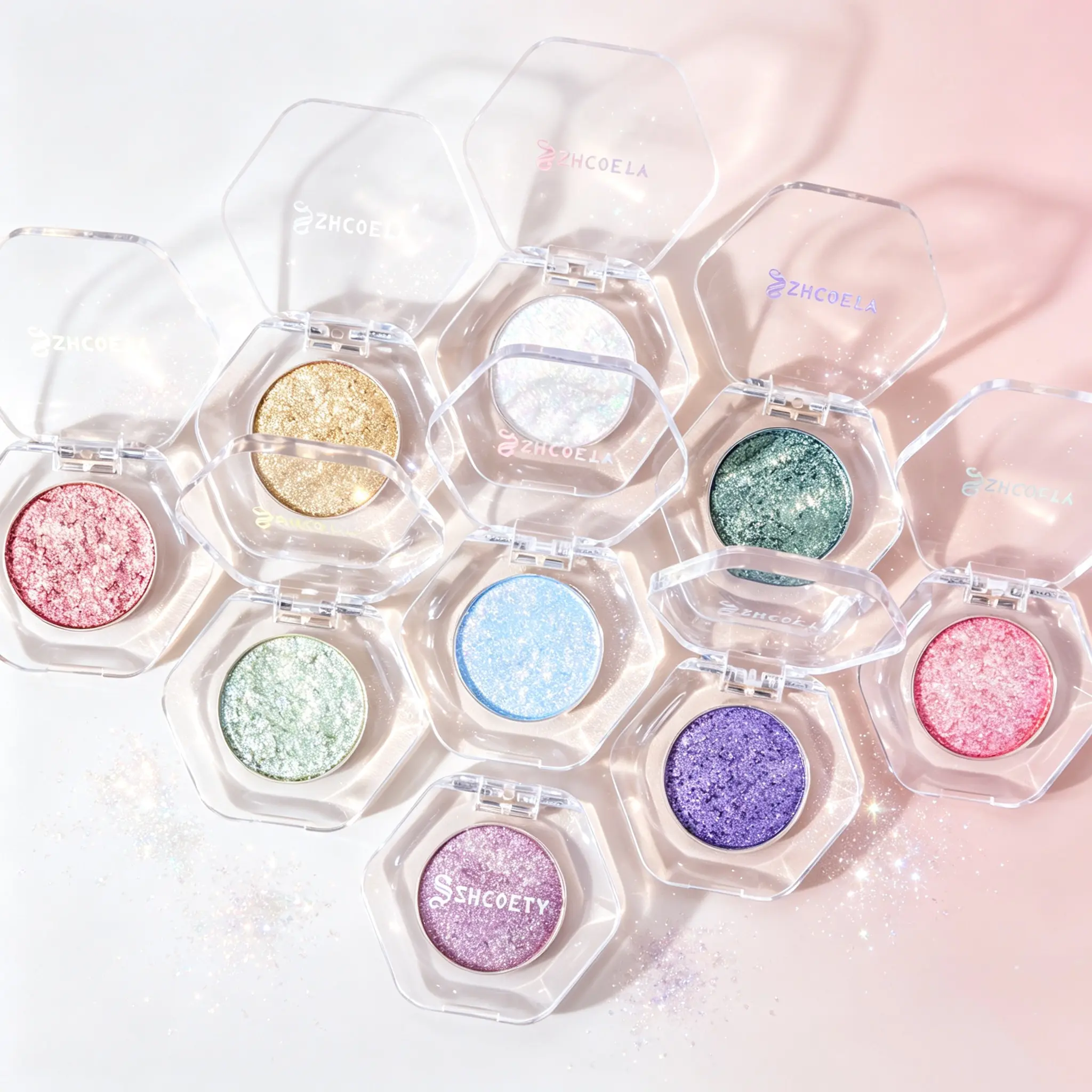 Chameleon Eyeshadow Palette, Multi-Color Shimmer Eye Shadow, Long-Lasting Waterproof Makeup, Highly Pigmented Glitter Eyeshadow for Daily and Party Use Smooth