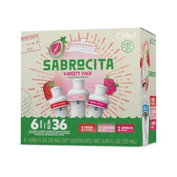 Cirkul Sabrocita 6-Pack. No Sugar, 0 Cal Flavored Water