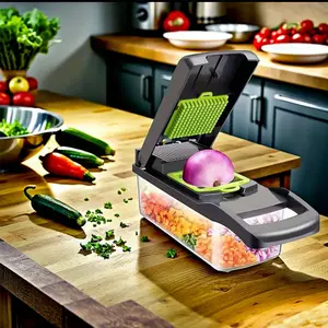 Chopper, Food Chopper,Onion Chopper ,  with Container for Salad,Potato,Carrot,and Garlic; Essential Kitchen Tool vegetable multifunctional cutter juicer