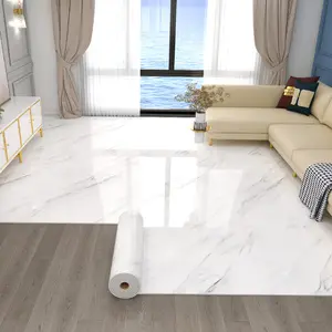 Marble Pattern Wallpaper Roll, 15.75in X 118.11in, Thickened Wallpaper Floor Sticker，Self-Adhesive , Peel and Stick, DIY Decor for Kitchen, Bedroom, Living Room ,Bathroom，Vinly flooring, Self Adhesive Waterproof