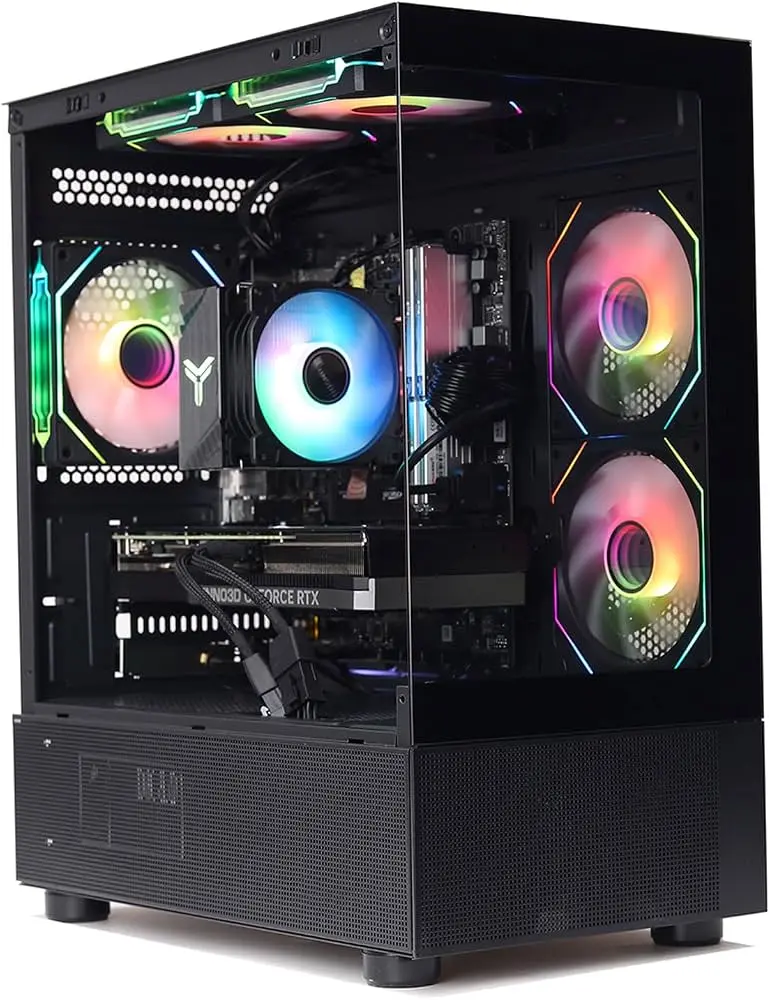 Intel Core i7 13700F 5.2GHz,GeForce RTX 4060Ti, Gaming PC 16GB DDR4, M.2 SSD 1T, B760, 6RGB Fans,Windows 11 Pro, Gamer Desktop Computer(I7 13700F| RTX 4060Ti)