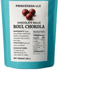 Princessda LLC Chocolate Balls Bou Chokola 200g Dessert with Sugar Cacao Ritter Whole Milk Pauther Unsweetened Chocolate