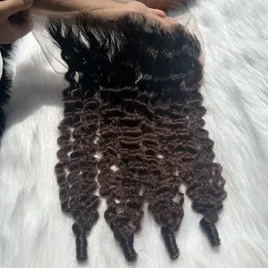 VIPbeauty Burmese Curly Frontal 13x6/13x4 Transparent Lace Frontals 16A Burmese Virgin Human Hair Lace Frontal Closure Natural Black