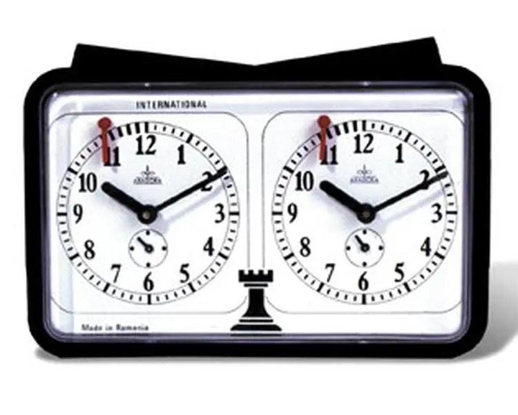 Sunnywood 3246B Plastic Mechanical Gaming Chess Clock - Analog Clock with Large Dial, Black Artwork Home Decor for Game Rooms, Timekeeping Home Supplies Accessory, Clock Enthusiasts