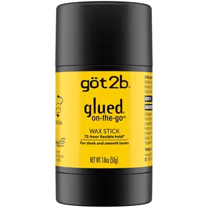 got2b Glued On-the-Go Hair Wax Stick - 1.8oz Coconut Shea Hydrating Moisturizer, Haircare Product for Sleek & Slick Styles, Frizz Control Without Crunch Non Sticky Texture Moisture