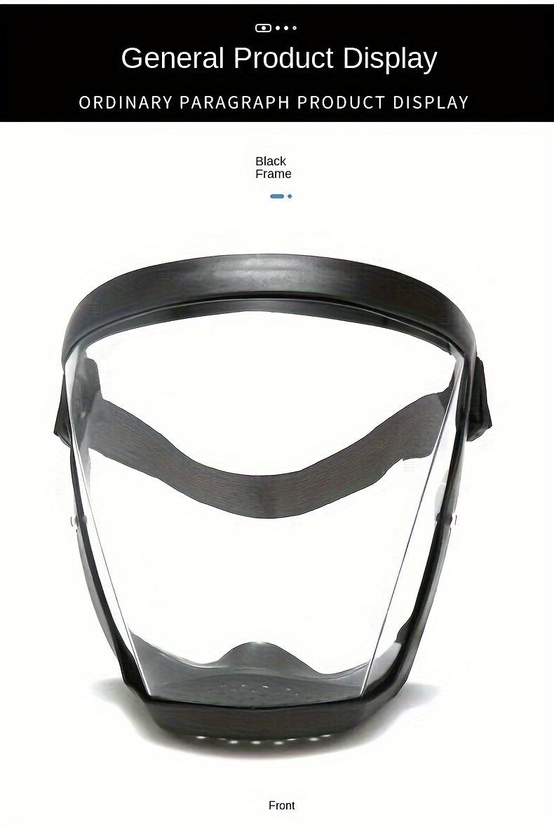 Adjustable Transparent Visor - Full-Face Protective Shield - Durable Plastic Safety Mask - Heat & Impact Resistant for Work, Kitchen, and Outdoor Use with Easy Drawstring Closure Adjustable Transparent Visor - Full-Face Protective Shield - Durable Plastic Safety Mask - Heat & Impact Resistant for Work, Kitchen, and Outdoor Use with Easy Drawstring Closure