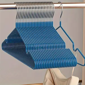 Daily comfort, non-slip metal hanger, anti-shoulder crease design, seamless and durable, ideal choice for home use, prevents clothes from slipping, wardrobe accessory, modern appearance, stable hanger