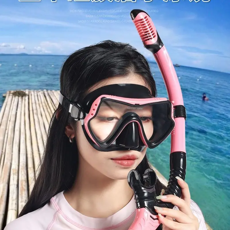 Adult dry snorkel goggles integrated professional swimming snorkeling snorkel diving glasses snorkel set factory