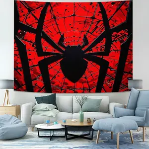 Spider Tapestry, Wall Tapestries, Tapestry Wall Mural, Spider Logo Design Wall Decoration Wall Hanging, Great for Living Room, Bedroom, Office Use Backdrop, Full Of Creative Gifts for Childr and Teen, Perfect Home Decoration and Photo Props