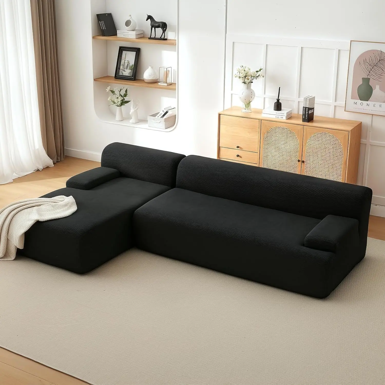 Garvee 108" Modular Cloud Sectional Sofa with Chaise