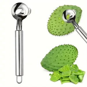 3-Pack Stainless Steel Peeler, 3-in-1 Multi-Purpose Kitchen Tool – Cactus Peeler, Noodle Cutter & Scoop, Ergonomic Easy-Grip Handle, Durable Dishwasher Safe, Must-Have Kitchen Gadget