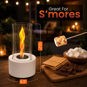 Portable Swirl Flame Tabletop Fire Pit – Smokeless Ethanol Fireplace for Indoor & Outdoor Cozy Decor
