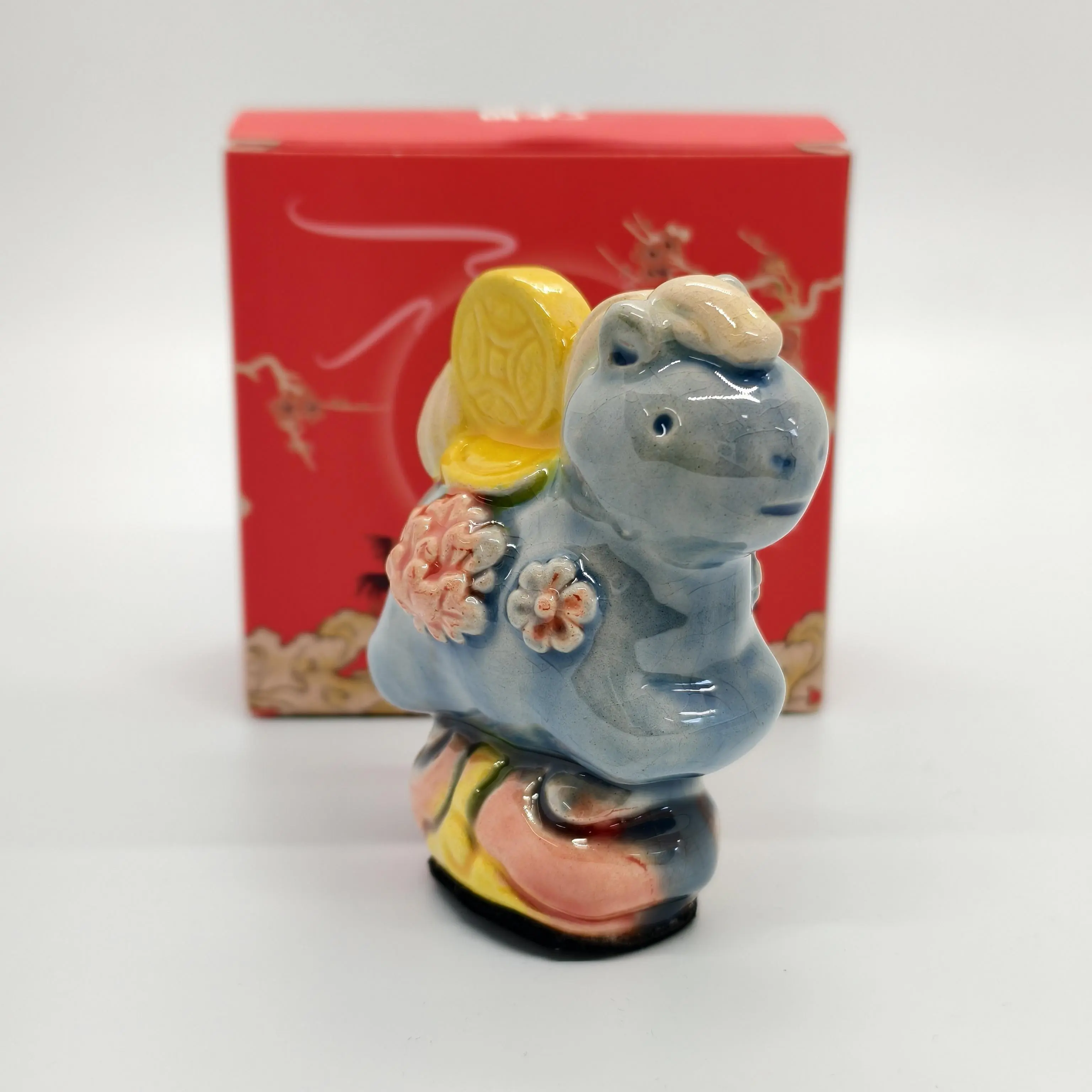 [Handmade Ceramic Horse Figurine Collection] Multi-Color Eastern Blessing Home Decor (Blooming Luck/Prosperity/Soaring/Emerald/Scarlet Ambition) Kiln-Changed Fortune Figurine for Living Room/Office/Gifts SpringStatements Ornaments