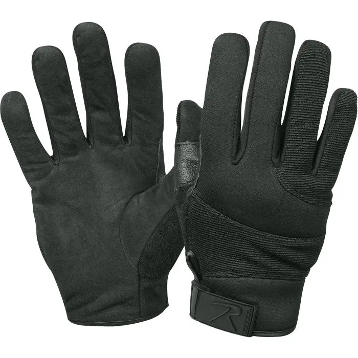 Cut-Resistant Terry Cloth-Nylon Police Tactical Street Shield Gloves, Snug Fit Work Safety Equipment with Increased Grip for Security, Home Improvement