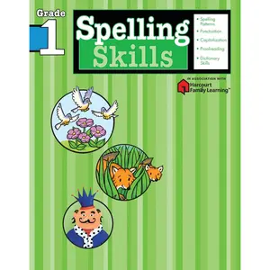 Spelling Skills: Grade 1 (Flash Kids Harcourt Family Learning) by Flash Kids Editors [Paperback Book]