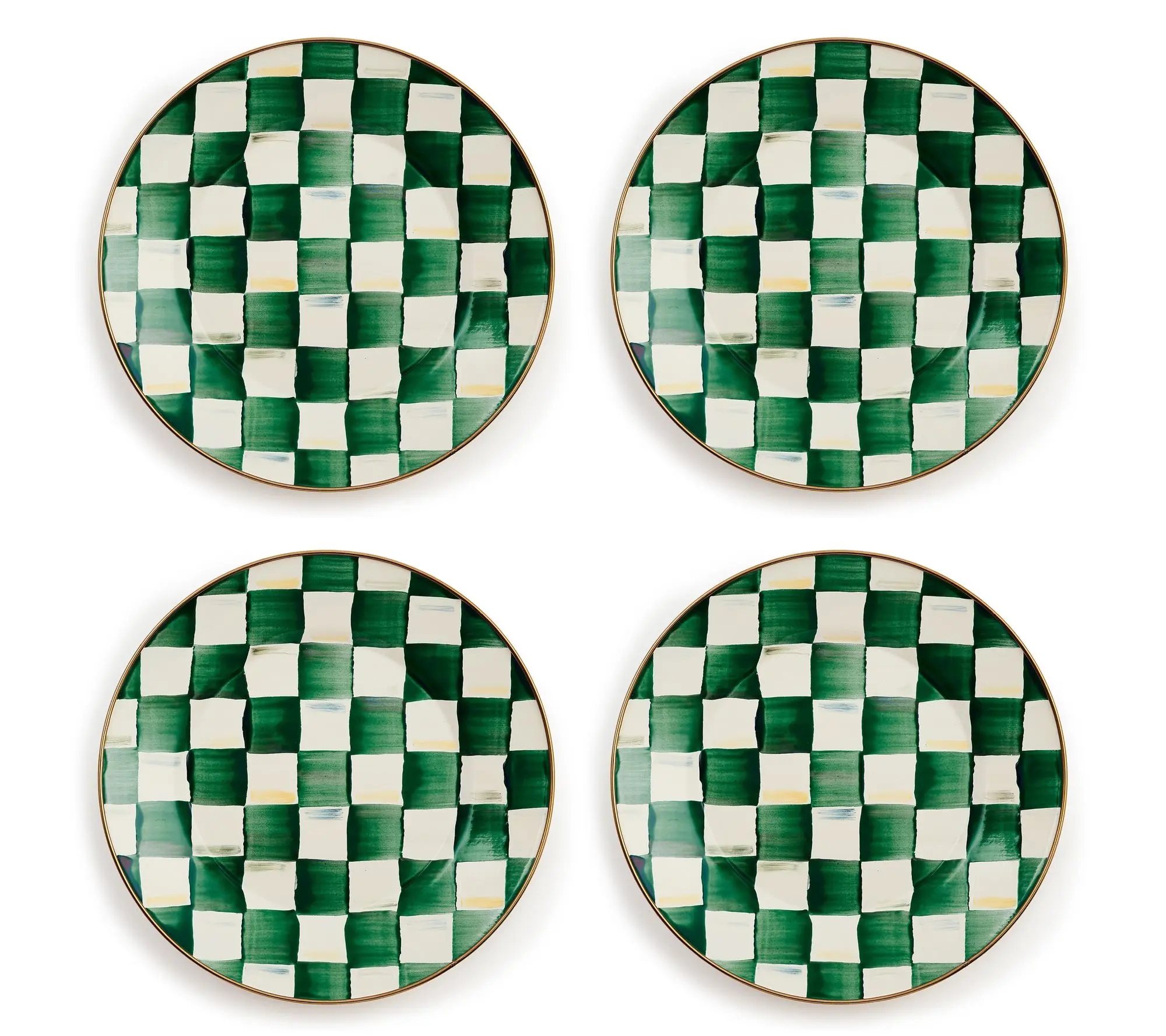 MacKenzie- Childs Set of 4 Dinner Plates
