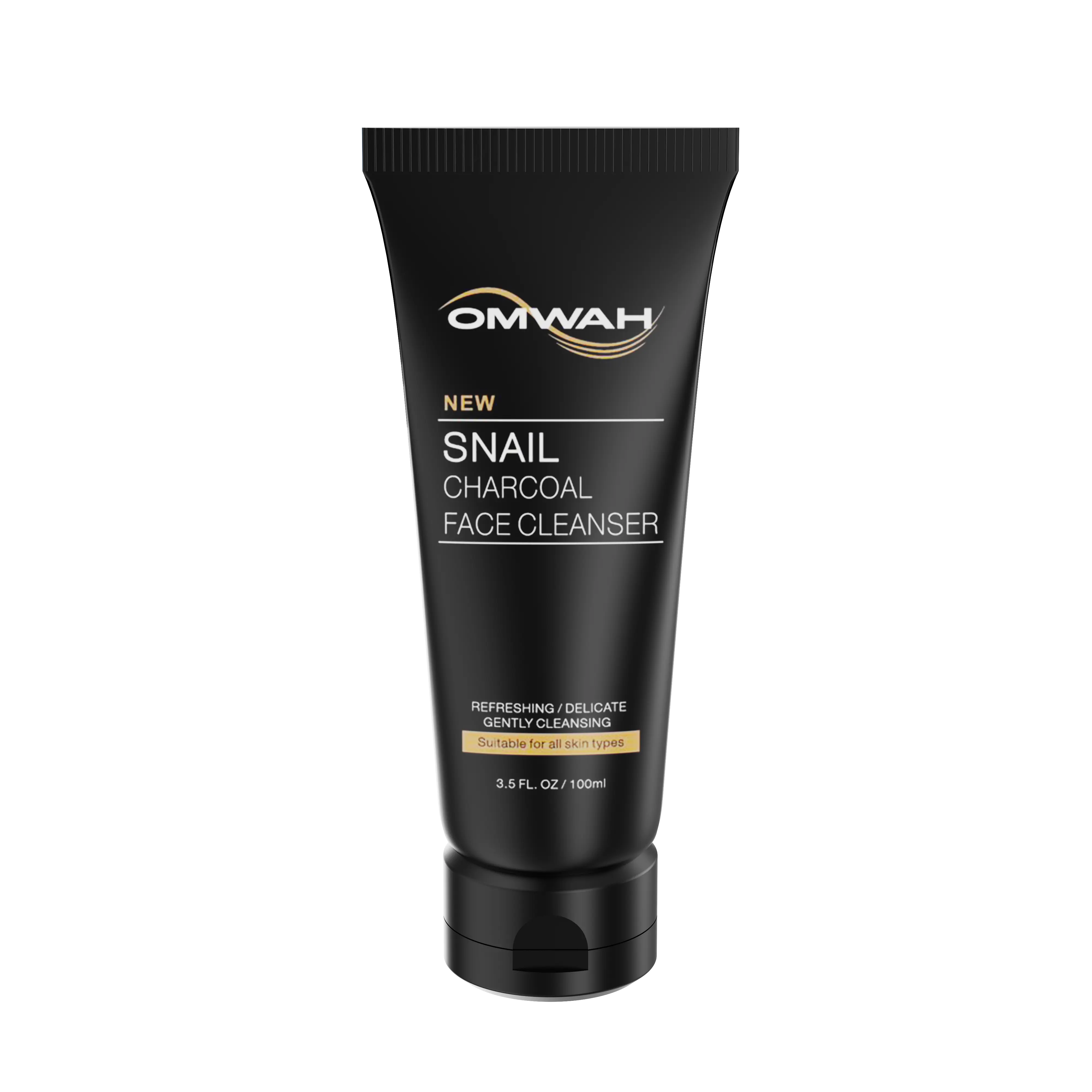 OMWAH Snail Mucin Wash Cleanser - Infused with Snail Mucin and Activated Charcoal for a Great Daily Cleanse (100 ml) Facial Skincare