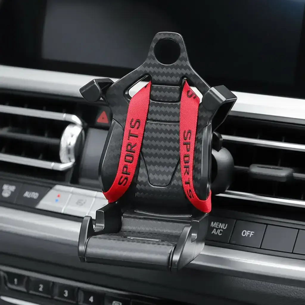 Car Seat Design GPS Phone Holder, Universal Car Phone Holder with Air Vent, Car vent Phone Stand, Car Cellphone Mount Compatible with iPhone Xiaomi Huawei Samsung, Car Mount Smartphone, Cell Phone Mounts, Phone Mount for Car, Cell Phone Holders
