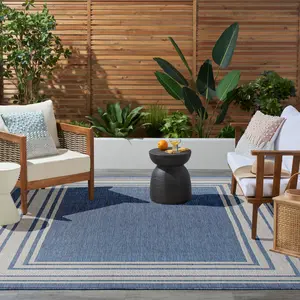 Nourison Horizon Bordered Flatweave Modern Area Rug, Indoor/Outdoor Home Decor for Living Room, Home Decor Rug