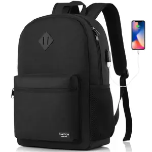 AMTION 15.6" Waterproof Laptop Backpack with USB Charging Port Waterproof School Backpack for Teens Boys Girls, 15.6" Laptop Bag with USB Charging  Waterproof School  Business Travel Laptop