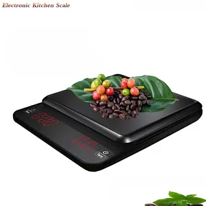 One piece of LED Digital Electronic Coffee Scale, Home Kitchen Scale, Kitchen Gadgets 3kg Range 0.1g Precision, Dual Power AAA Battery and USB Charging,4 units for option, Touch Button with 6 languages user manual, Digital Weight Scale, Kitchen Food Scale