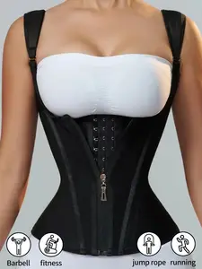 Women's Sport Waist Trainer, New Slimming Top Vest, Tummy Control Zipper Belt, Posture Corrector Latex Waist Cincher, Fitness Training Girdle, Shapewear