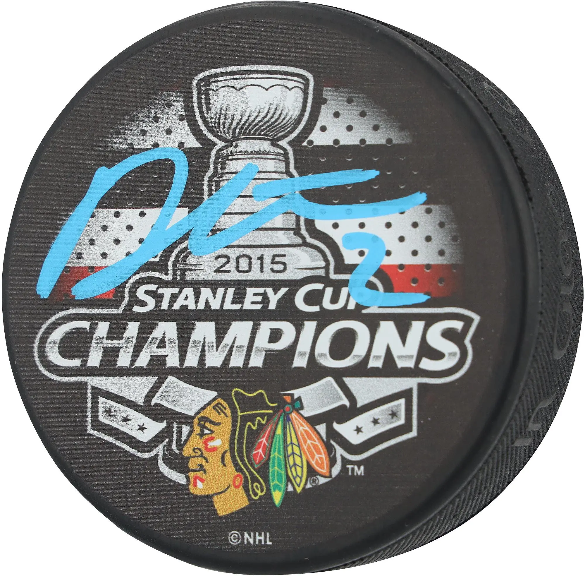 Duncan Keith Chicago Blackhawks Autographed 2015 Stanley Cup Champions Hockey Puck - Fanatics Authentic Certified