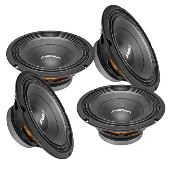 4x PRV Audio 8MB450-4 v2 Midbass Car Audio 8" Speakers 4 Ohm 8MB PRO 1800 Watts