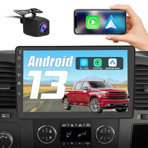 10" Android 13 Car Radio for Chevrolet Silverado Tahoe GMC Sierra Yukon, 2G/4G RAM+64G ROM, Wireless Carplay & Android Auto, GPS Navigation, WiFi, Bluetooth, FM, SWC, Backup Camera