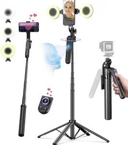 71" Auto Face Tracking Tripod with Light (Hands-Free Recording)