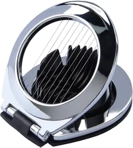 Multi Function Stainless Steel Egg Slicer Hard Boiled Eggs Dishwasher Safe Heavy Duty Egg Cutter Kitchen Helper