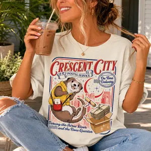 Crescent City Postal Service Shirt Comfort Colors, Crescent City Book Merch T Shirt For Fan, SJM Merch Bryce Quinlan