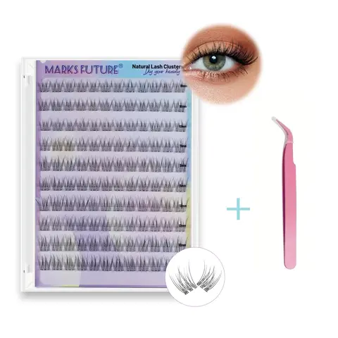 120pcs Self-Adhesive False Eyelashes, C Curl Mixed Length, Recyclable Design Eyelash Extension, No Glue Needed, For Beginners & Daily Use, Natural Lash Clusters, Diy Makeup Lashes, Diy Eyelash Clusters, Glueless Lashes Clusters, Fluffy Eyelashes