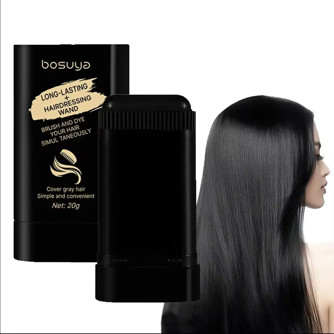 Bosuya Ultimate Hair Dye Comb 20ml Temporary Hair Color Pen | Safe Mild Non-Damaging Formula, Easy Coloring & Washing, Effective Gray Hair Coverage, Portable for Home and Travel