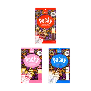 GLICO.JP Halloween GLICO Pocky Cookie Sticks Family Pack, Strawberry+Cookies Cream+Chocolate Cream, 27 Packs, 12.5 oz
