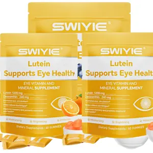 Swiyie Lutein & Zeaxanthin Gummies – Eye Health Supplement with Astaxanthin, Vitamin A C E – Blue Light Defense, Vision Support, Berry Flavor – 60 Gummies Healthcare Dietary Fitness Edible