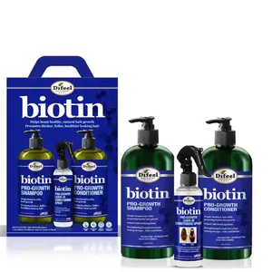 Biotin Pro-Growth Shampoo & Conditioner - Helps with Natural Hair Growth, Hydrating Formula, 3-Pack in Blue Packaging