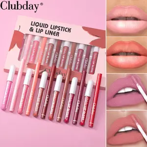 Twelve-Piece Lipstick & Liner Set, Vibrant Shades for All-Day Wear, Perfect Gift for Makeup Enthusiasts, Enhance Your Look Effortlessly