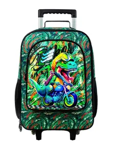 Kids Suitcase for Boys, Luggage Rolling with Wheels，Travel Carry on for Children Toddler elementary Junior, Funny Bag