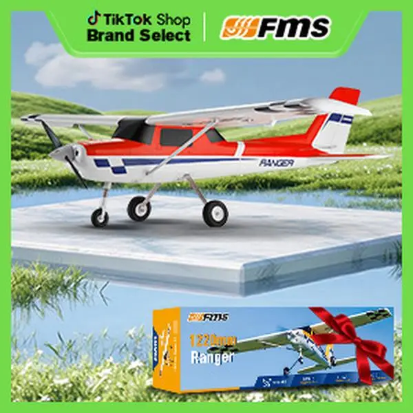 FMS 1220mm Ranger EP V2 With Reflex V3 RTF / PNP FREE Gift（RTF = plane, remote, battery, battery charger，PNP =PNP=Transmitter, receiver, battery and charger not included），Hobby grade、adult hobby toy、outdoor flying、racing aircraft，Beginner RC Plane
