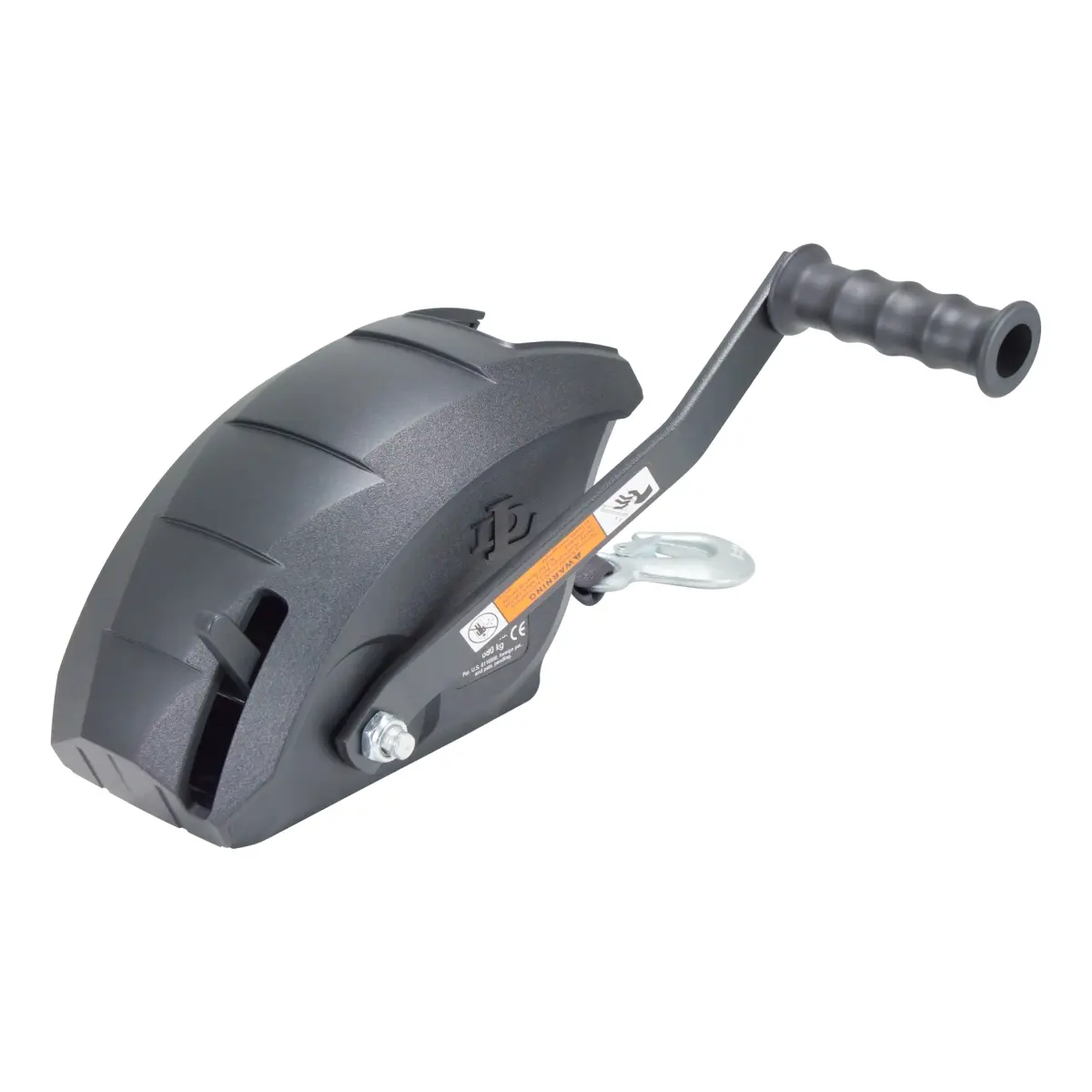 Dutton-Lainson 3003.7427 DLX1500FC Manual Pulling Winch for Trailers, 9.5 in., 1500 lbs Capacity, Strap, Ergonomic Handle Grip, Freewheel Operation, 17027 Handle, Hand/Manual/Pulling/Ratchet Winch