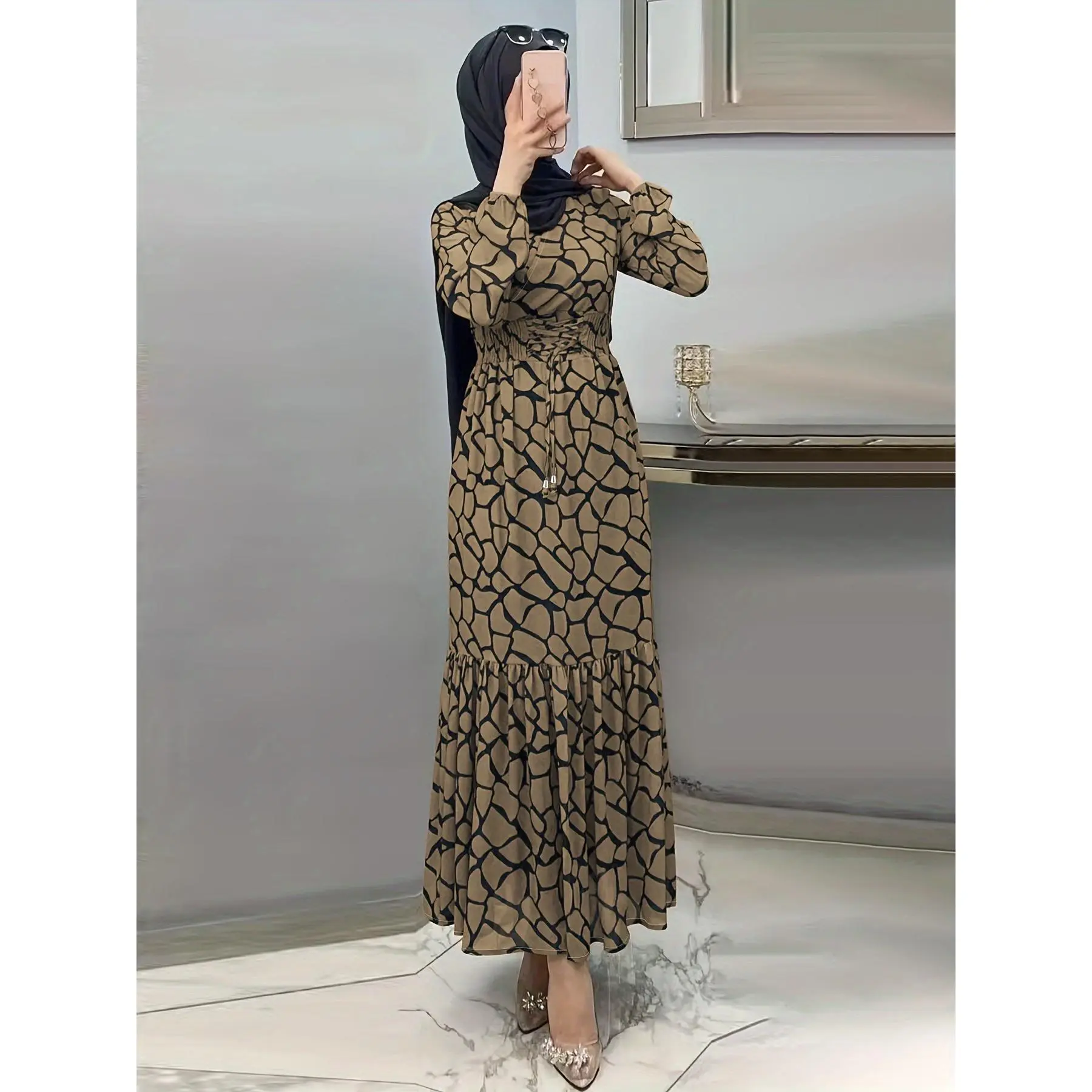 luxury beachsode dresses Black Gold Cotton Long Sleeved Beach Dress – Lindsey Brown