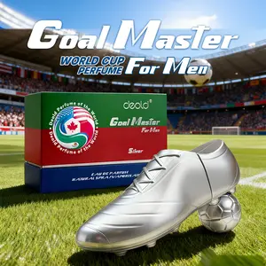 Silver World Football Shoe Men's Perfume, 100ML,3.38Ozone，Aromatic Woody,Elegant Bottle Design  Unique Soccer Boot Shaped Men’s Niche Perfume | Long Lasting Sport Fragrance