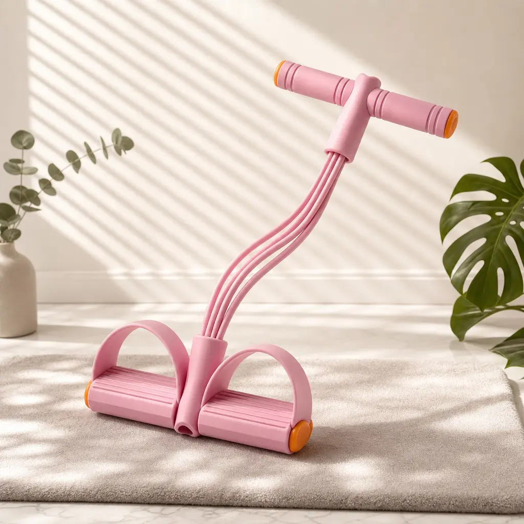 Portable Foot Pedal Resistance Puller, Elastic Fitness Tension Rope for Full Body Workout, Home Exercise Sit-Up Assist Band, Multifunction Stretching Tool for Yoga, Pilates and Body Shaping
