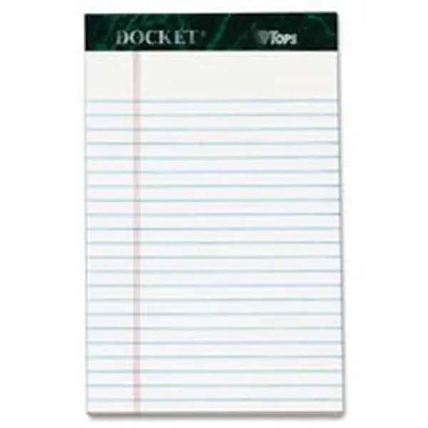 212 MAIN Pocket Compact Notebooks - TOP63360 Jr Legal Ruled 50-Sheet Notepads, 5 in. x 8 in., 12-Pack, White (Office Stationery Supplies)
