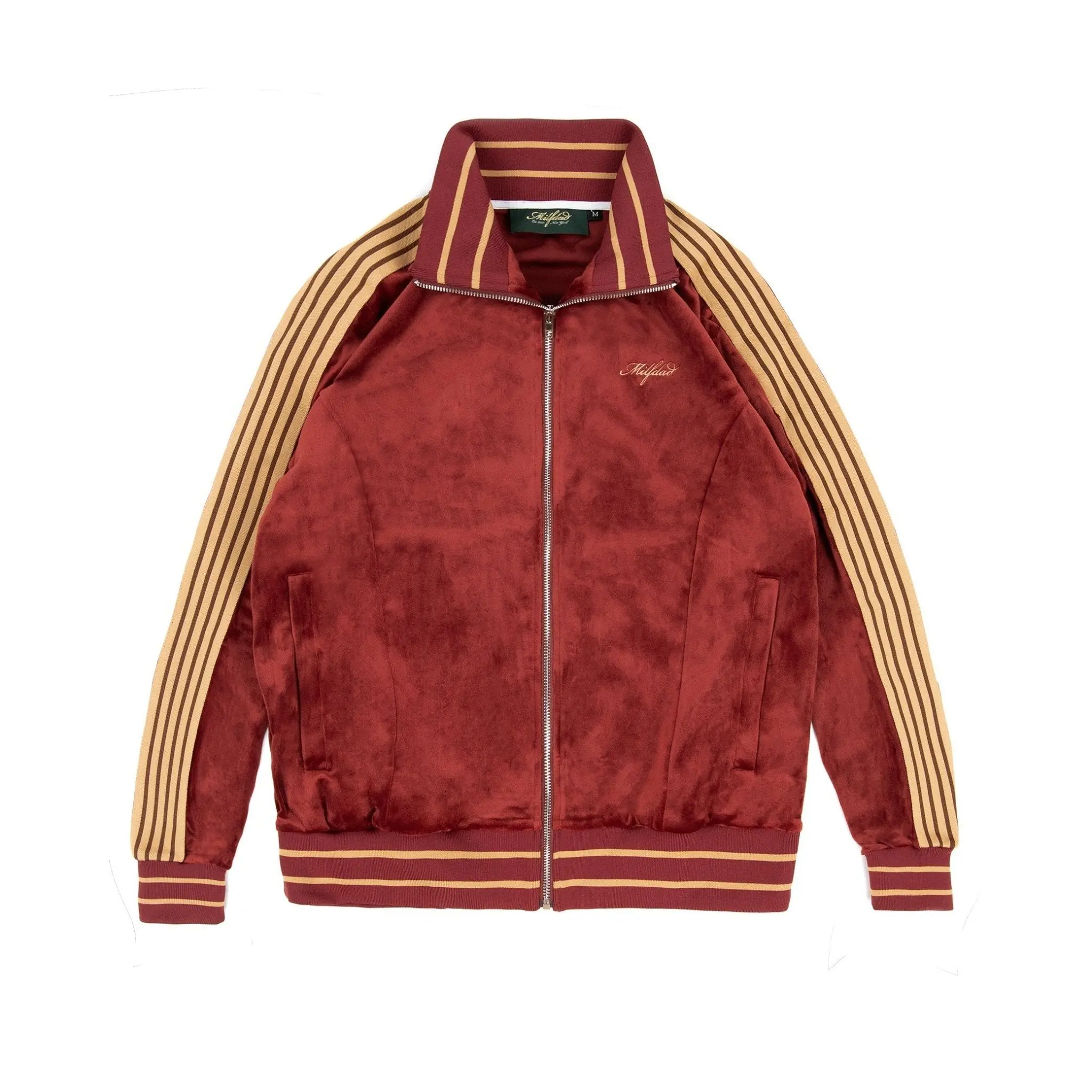 Velour Track Jacket - Ruby Red