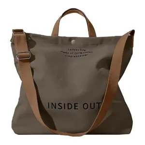 FAURALA Canvas Tote Bag For Women inside out bag Crossbody Handbag with Adjustable Strap and Coin Purse for Work,Travel,Grocery