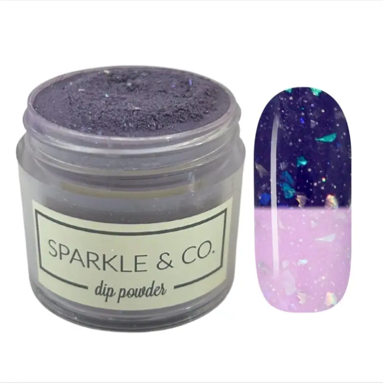 Sparkle & Co. Dip Powders – Secret Menu: Lunar Lilac (Temp Change) mini Dipping Powder - 1 Jar Lasts 5-7 Manis