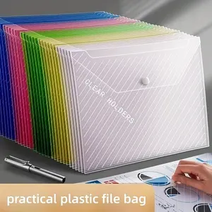 File Office Storage Organizer, Paper Organizers, Document Folder Holder, Transparent Desktop Accessories, Durable PP Material, Large Capacity School Supplies